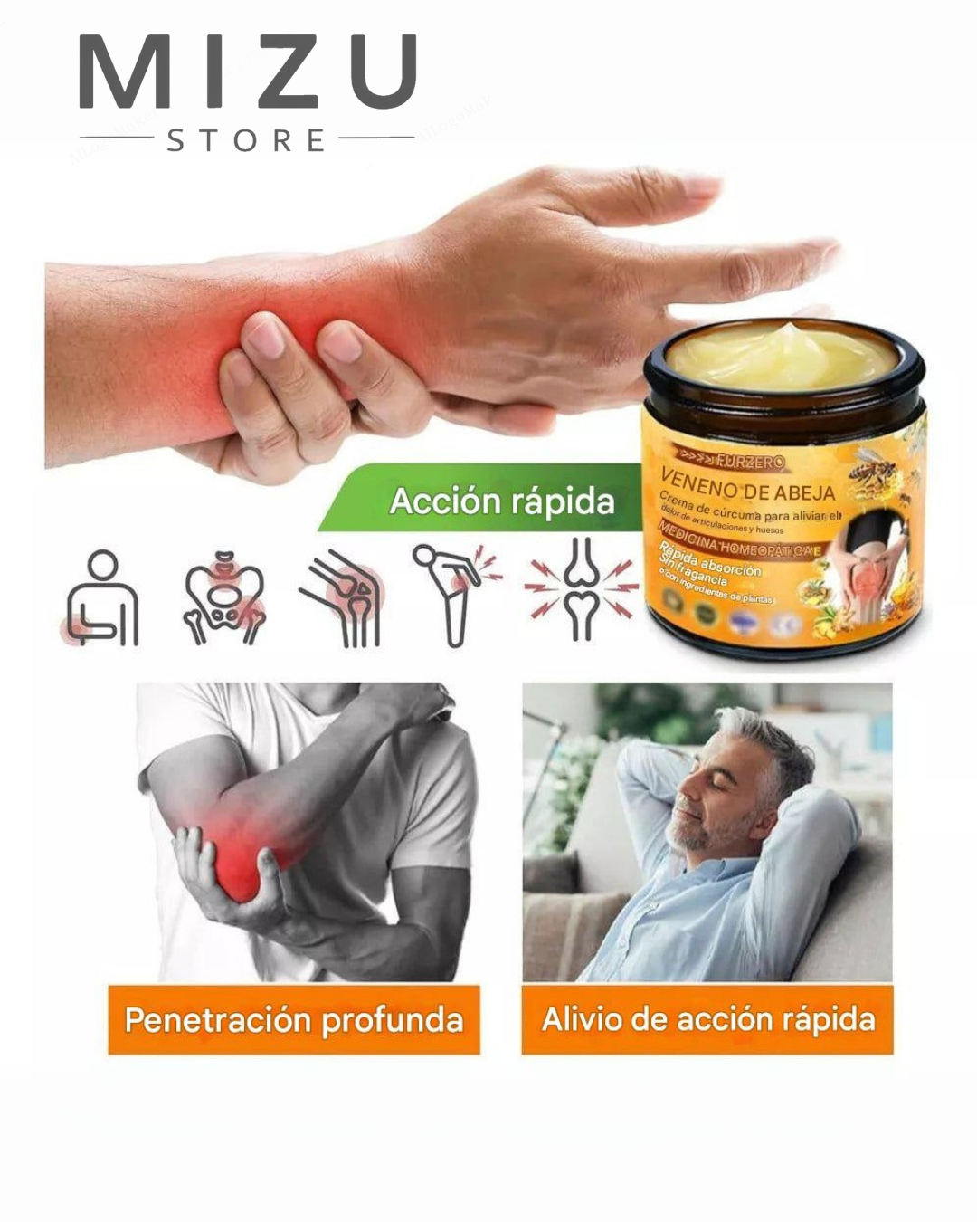Crema de VENENO DE ABEJA ¡Solución eficaz y natural para aliviar el dolor en todo el cuerpo! 🐝✨