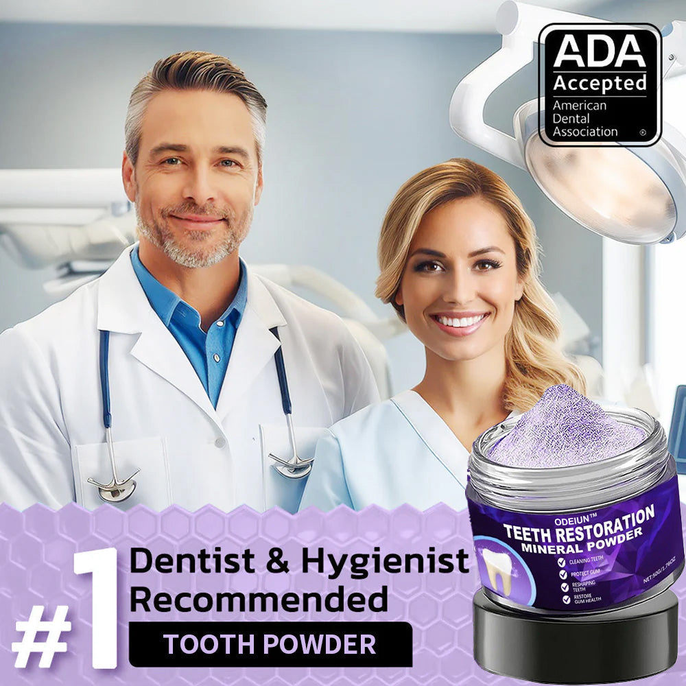 🎁Flash Sale - Don’t Miss Out - ODEIUN™ Teeth Restoration Mineral Powder🦷(ADA recommended)👩⚕️(Treats periodontitis and mouth ulcers, prevents tooth loss, and repairs gum recession)