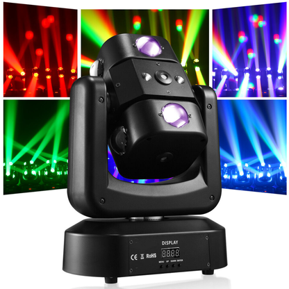 🔥Clearance price $44.99💥150W RGBW Moving Head Stage Light – 8x10W LED Beam, DMX512 Control🎁