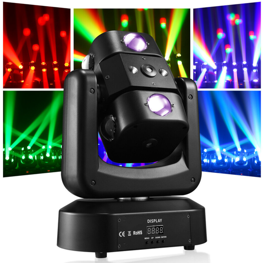 🔥Clearance price $44.99💥150W RGBW Moving Head Stage Light – 8x10W LED Beam, DMX512 Control🎁