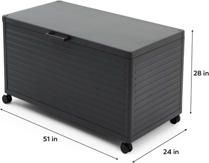 🔥Order now and enjoy Special discounts-Gallon Large Outdoor Waterproof Deck Box with Wheels