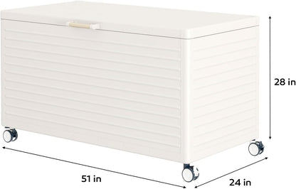 🔥Order now and enjoy Special discounts-Gallon Large Outdoor Waterproof Deck Box with Wheels