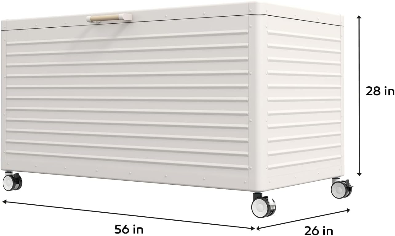🔥Order now and enjoy Special discounts-Gallon Large Outdoor Waterproof Deck Box with Wheels