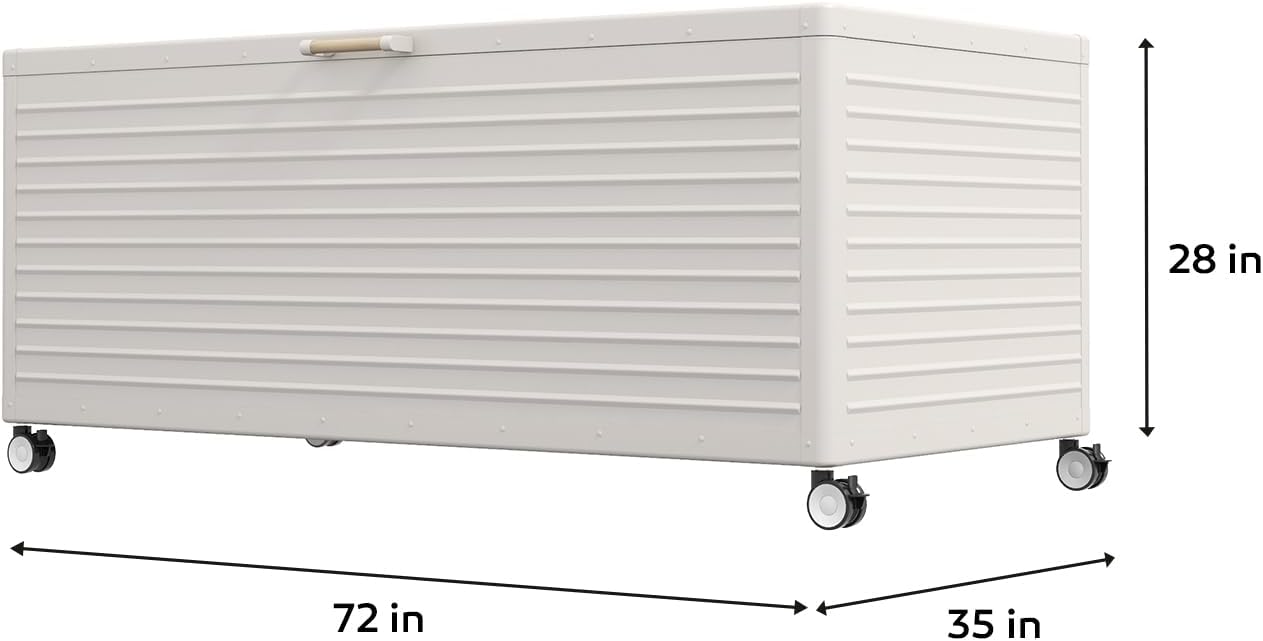 🔥Order now and enjoy Special discounts-Gallon Large Outdoor Waterproof Deck Box with Wheels