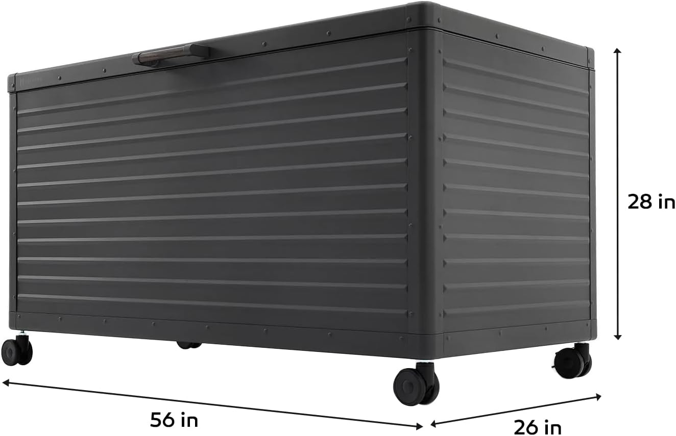 🔥Order now and enjoy Special discounts-Gallon Large Outdoor Waterproof Deck Box with Wheels