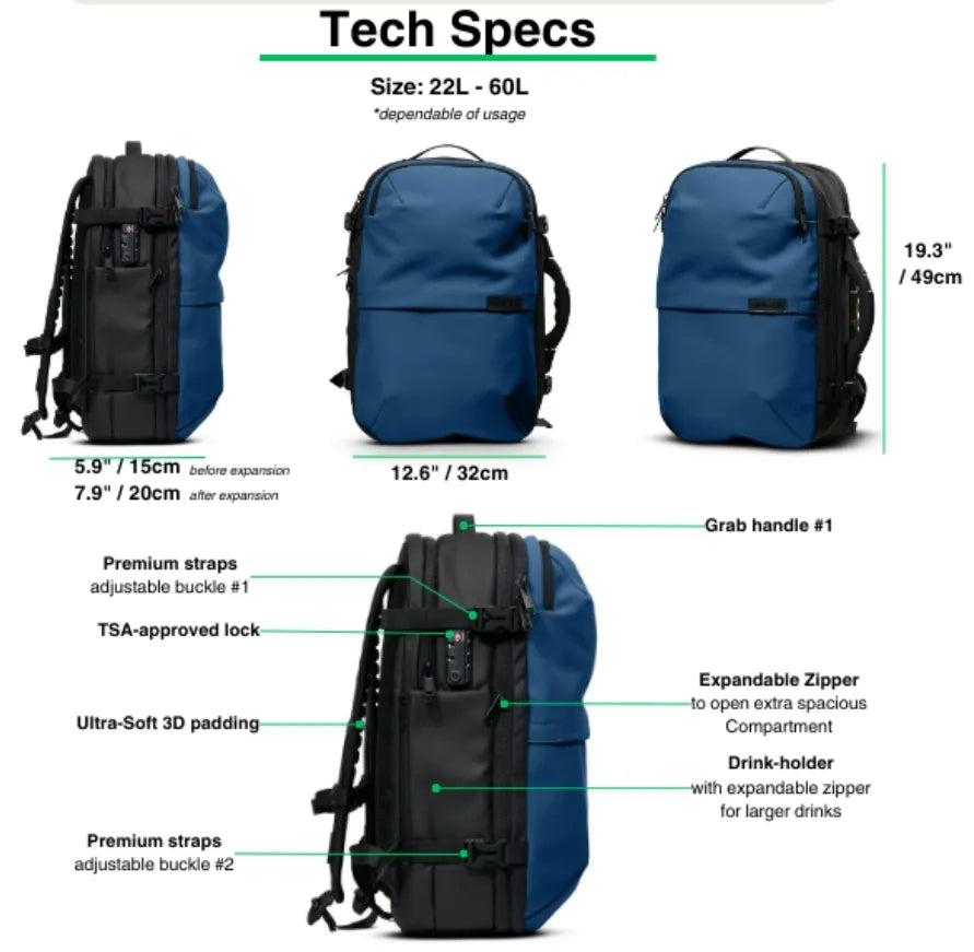🌈LAST DAY 49% OFF🌈💝The backpack with Built-in Compression System