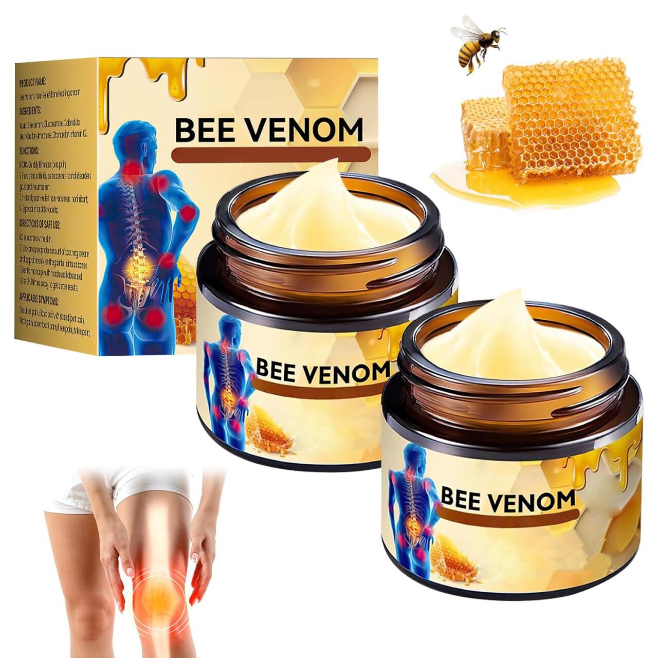 Crema de VENENO DE ABEJA ¡Solución eficaz y natural para aliviar el dolor en todo el cuerpo! 🐝✨